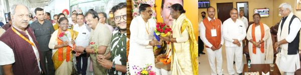 राष्ट्रपति उम्मीदवार का संदीप व विजय ने किया स्वागत