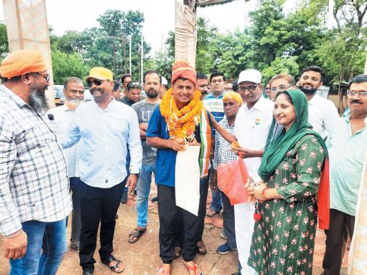 सैनी ने बनाया रिकार्ड, चंदखुरी से पुरी तक 600 किमी पदयात्रा
