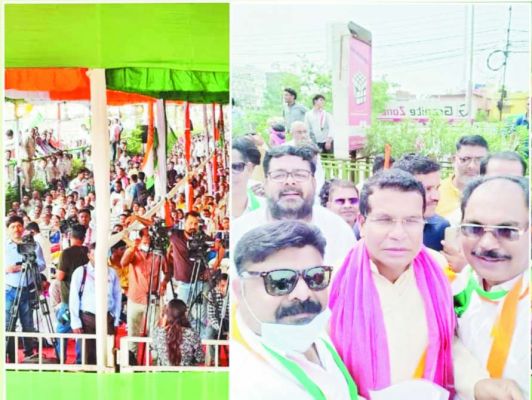 सोनिया को ईडी नोटिस के विरोध में प्रदर्शन