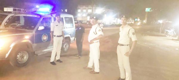 राजनांदगांव में पुलिस की विजुअल पेट्रोलिंग जारी