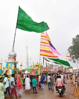 करबला में ताजियों का विसर्जन