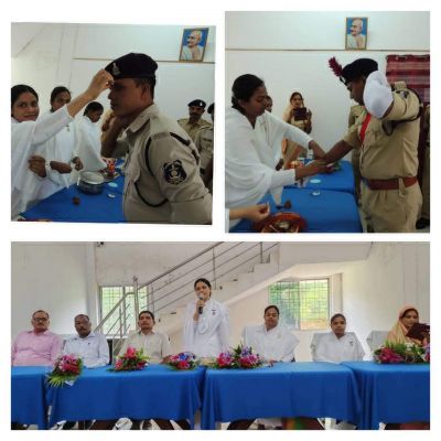 जवानों को ब्रह्मकुमारी बहनों ने बांधा रक्षा सूत्र