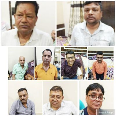 9 जुआरी पकड़ाए, सवा 5 लाख जब्त