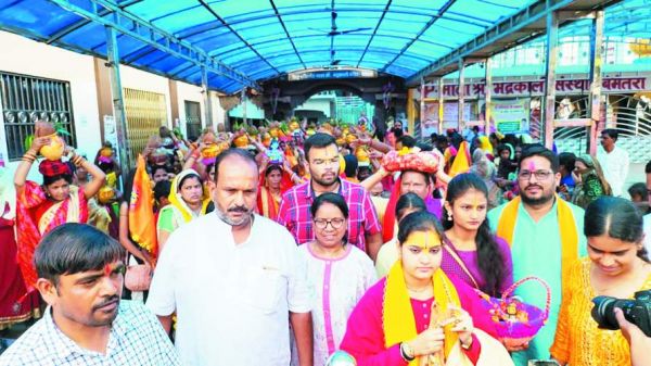 मंडी प्रांगण में आठ दिवसीय शिव महापुराण