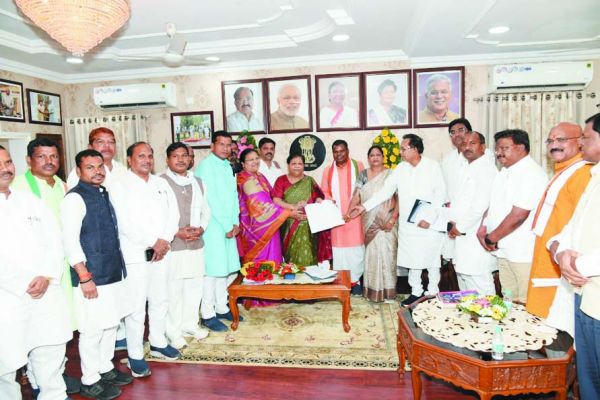 राज्यपाल उइके से मिले छत्तीसगढ़ के अजजा वर्ग के विधायक