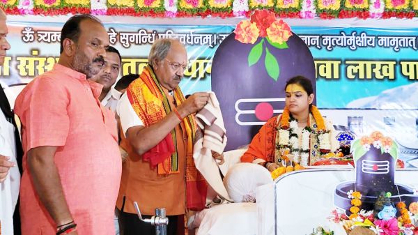 मंडी प्रांगण में आठ दिवसीय श्री शिव महापुराण का समापन