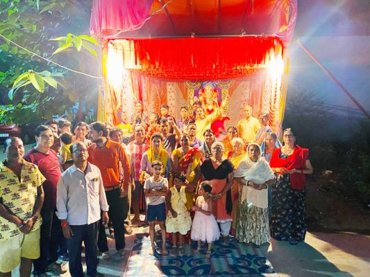 रावतपुरा कॉलोनी में प्रथम बार विराजे गजराज