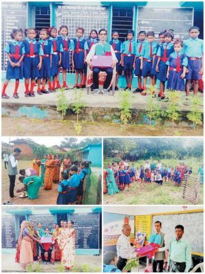 प्राथमिक शाला नवा मुंडा में शिक्षक सम्मान समारोह