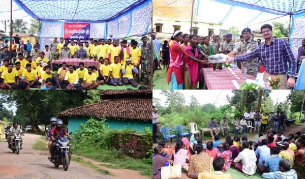 मावा गिरदा कोंडानार के तहत बच्चों को बांटे उपहार व टी-शर्ट