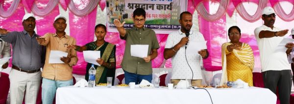 धार्मिक स्थल तातापानी से स्वच्छता ही सेवा अभियान शुरु, ली शपथ