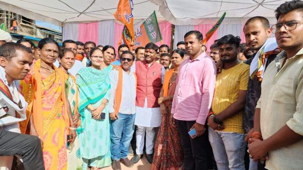 भाजपा प्रदेश महामंत्री केदार कश्यप का जोशीला स्वागत