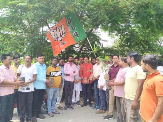 मोदी के जन्मदिवस पर पौधारोपण