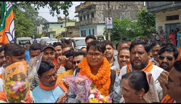 प्रदेश महामंत्री चौधरी का सारंगढ़ में भव्य स्वागत