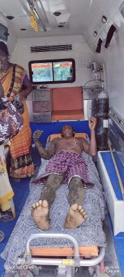 घर में गिरी गाज, अधेड़ घायल