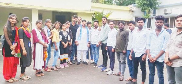 प्रदेश अध्यक्ष का नवागढ़ एनएसयूआई ने किया भव्य स्वागत