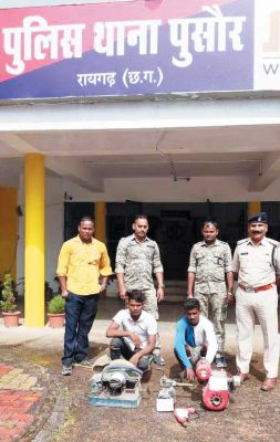 सामुदायिक भवन में चोरी, दो गिरफ्तार