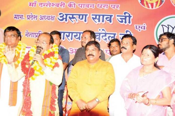  साव व चंदेल का भानपुरी में स्वागत