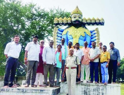दशहरा उत्सव की तैयारी का निरीक्षण
