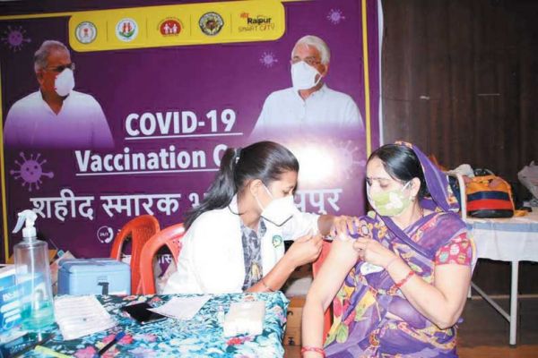 छत्तीसगढ़ ने लगाए 5 करोड़  से अधिक कोरोना टीके