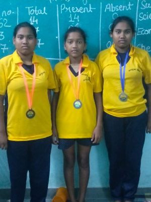 राज्य शालेय खेल में कस्तूरबा विद्यालय की बालिकाओं ने जीते पदक