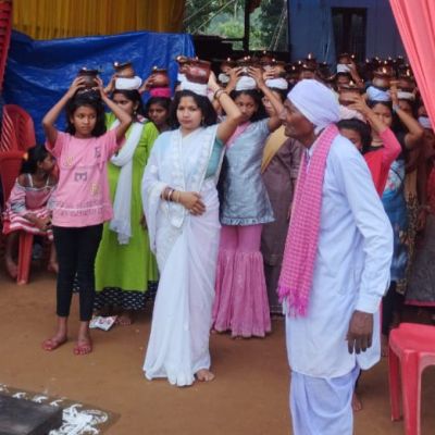 शीतला मंदिर से कलश यात्रा निकाल कर किया विसर्जन