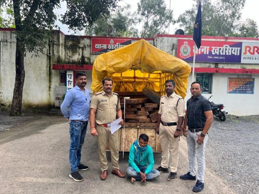 इमारती लकड़ी की तस्करी, आरोपी  गिरफ्तार