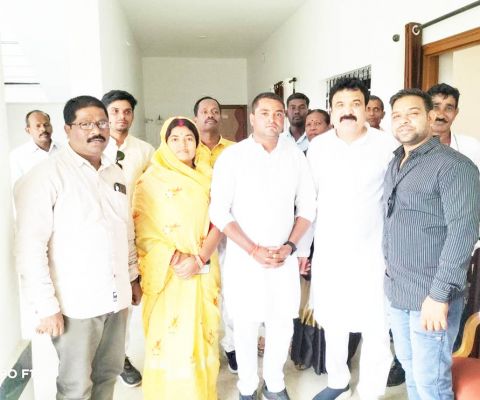 राजिम में खल्लारी विधायक का स्वागत