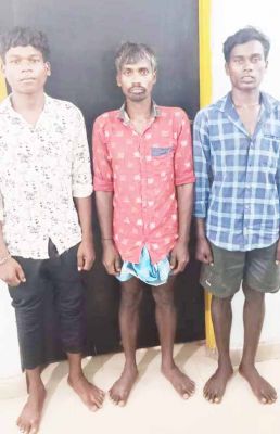 14 किलो तांबा तार के साथ 3 गिरफ्तार