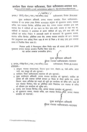 काम में लापरवाही,  सचिव निलंबित