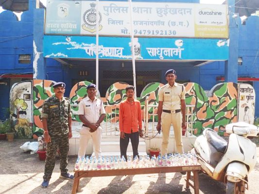 शराब तस्करी करते आरोपी 103 पाव के साथ पकड़ाया
