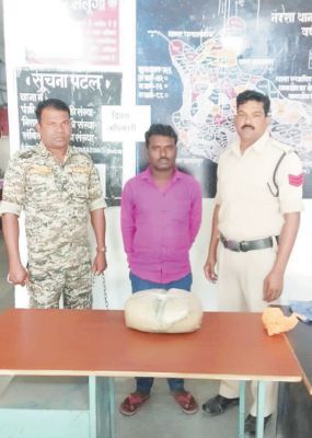 गांजा संग आरोपी गिरफ्तार