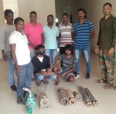 खेतों से सबमर्सिबल  पंप चोरी, 2 पकड़ाए