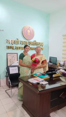 महिला आयोग अध्यक्ष से मिलने पहुंचीं नव नियुक्त सदस्य बालो बघेल