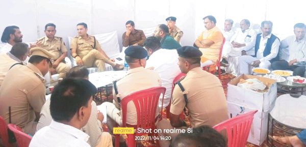 शिव महापुराण कथा स्थल की व्यवस्थाएं देखीं पुलिस ने