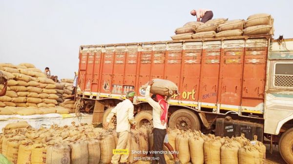 नौ दिनों में 107 उपार्जन केन्द्रों में साढ़े 9 हजार मीट्रिक टन धान खरीदी