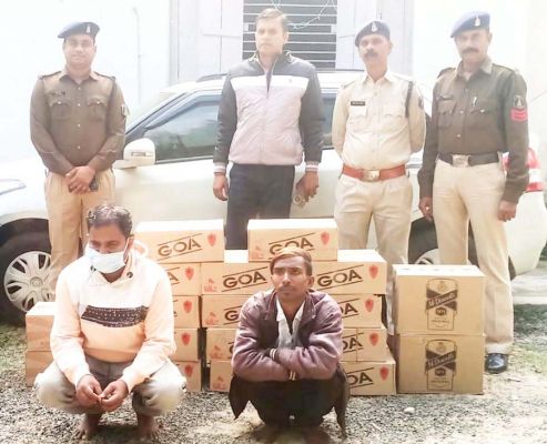 एमपी से अंग्रेजी शराब की तस्करी करते सरगुजा के 2 गिरफ्तार