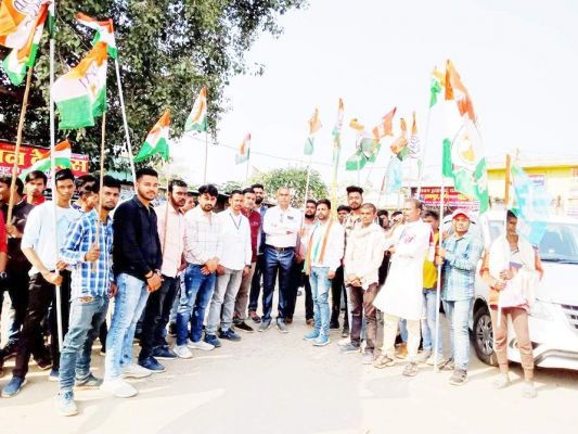 कुसमी से चरगढ़ तक 100 किमी भारत जोड़ो यात्रा