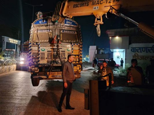 रिंग रोड से हटाए गए मालवाहक वाहनों की अवैध पार्किंग, जुर्माना