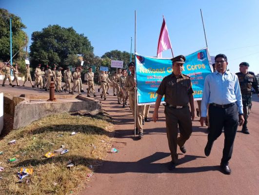 एनसीसी दिवस पर नशा मुक्ति रैली