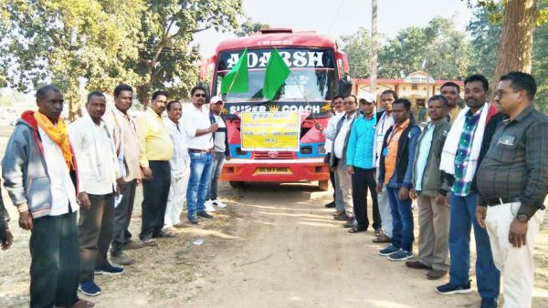 अंतर्राज्यीय कृषक भ्रमण के लिए  कसपुर के किसान रवाना