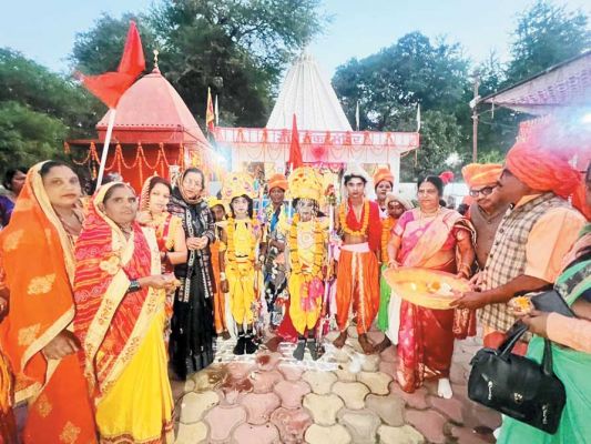 रामचंद्र का माता जानकी के साथ विवाह समारोह का जीवंत चित्रण