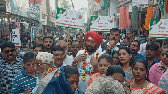 केंद्र में बैठी मोदी सरकार से जनता त्रस्त- कुलबीर,  दक्षिण ब्लॉक में निकली भारत जोड़ो यात्रा, जगह-जगह स्वागत