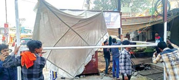 खमतराई बाजार से श्रीनगर गुढिय़ारी सडक़ कब्जामुक्त