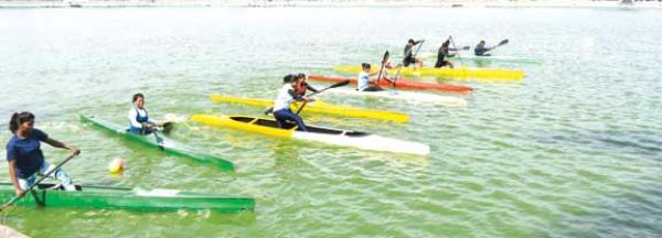 बूढ़ातालाब में वाटर स्पोर्टस