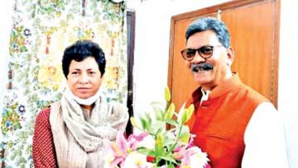 शैलजा से मिले महंत