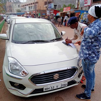 नो-पार्किंग जोन में खड़े 25 वाहनों पर कार्रवाई अभियान में वसूला साढ़े 7 हजार