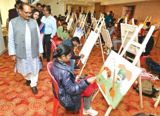 शहीद वीर नारायण सिंह स्मृति राज्य स्तरीय चित्रकला प्रतियोगिता प्रारंभ