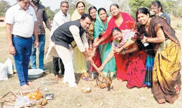 आयुर्वेदिक अस्पताल का भूमिपूजन