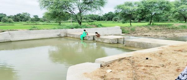 नरवा योजनांतर्गत बांगटी डोली नाला में चेक डेम निर्माण से किसान हुए खुश