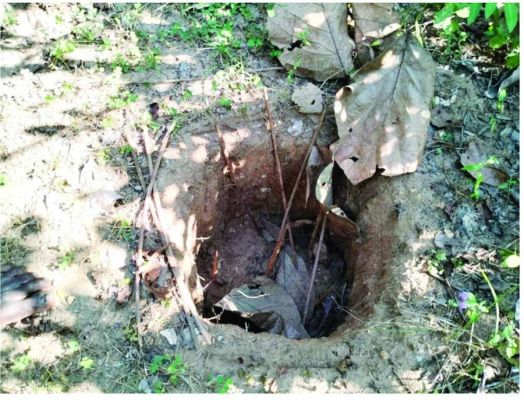 सैकड़ों  स्पाइक्सव विस्फोटक बरामद